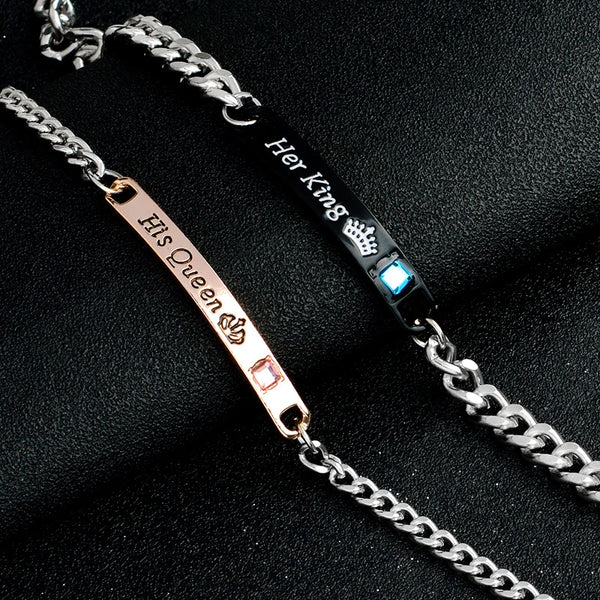 XEDZ Fashion Couple Bracelet Bracelet His Queen