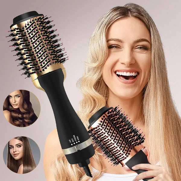 Professional Styling Dry And Wet Curly Straight Dual-Purpose Straight Hair Straightener Rool Hot Air Comb for Women