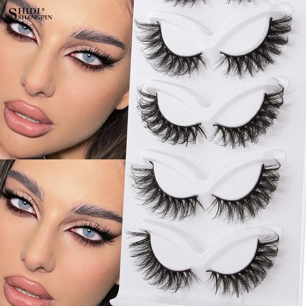 False Eyelashes 3/5/11/14 Pairs Mink Lashes Wispy 3D Fluffy Faux Lashes Pack Dramatic Natural Long Volume Eyelashes Extension